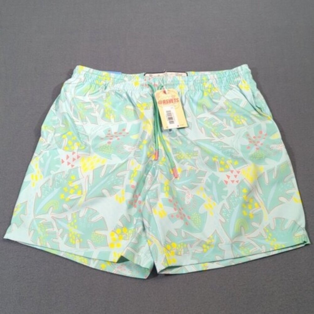 RSVLTS Hybrid Shorts Men's M Green Wildberry Cove Unlined Swim NWT